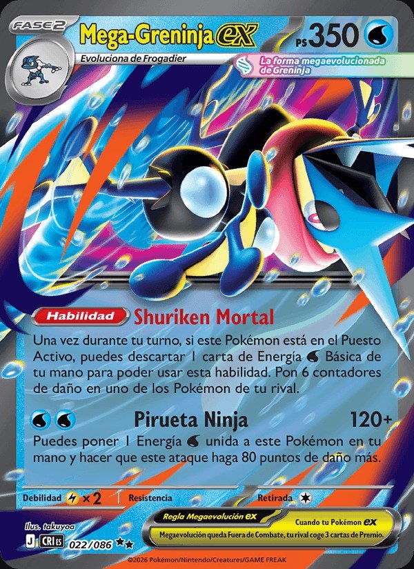 Mega-Greninja ex #022/086, Caos Creciente